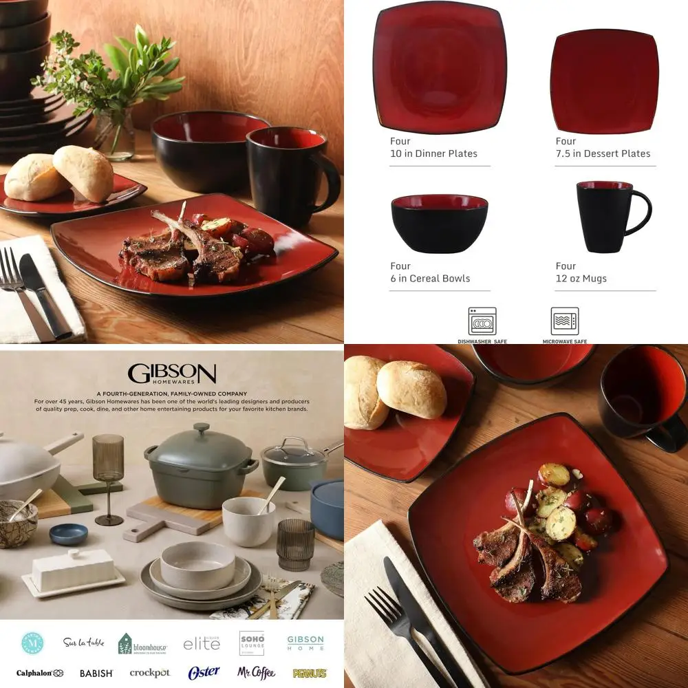 Обеденный набор из камня с реактивной глазурью на 4 человека, красный и черный, можно использовать в микроволновой печи и в посудомоечной машине
Обеденный набор из камня с реактивной глазурью на 4 человека, красный и черный, можно использовать в микроволновой печи и в посудомоечной машине