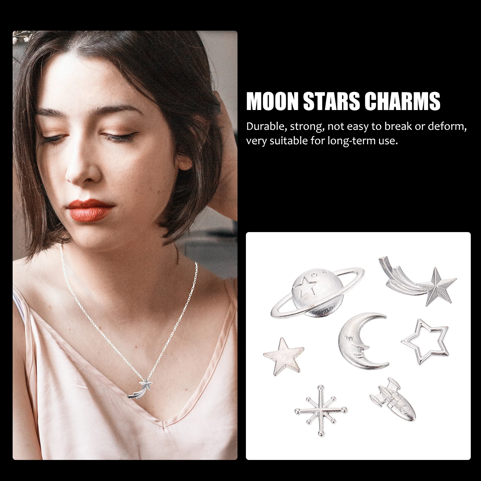 70 Pcs Accessories Alloy Stars Charms Stars Charms Lightweight Crafts Supplies for Necklace Bracelet Making
70 Pcs Accessories Alloy Stars Charms Stars Charms Lightweight Crafts Supplies for Necklace Bracelet Making