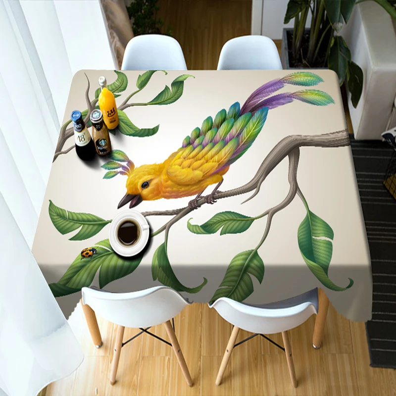 Rectangular 3D Tablecloth Tropical Rainforest Flowers and Birds Pattern Linen Tablecloth Kitchen Table Decoration Picnic Mat
Rectangular 3D Tablecloth Tropical Rainforest Flowers and Birds Pattern Linen Tablecloth Kitchen Table Decoration Picnic Mat