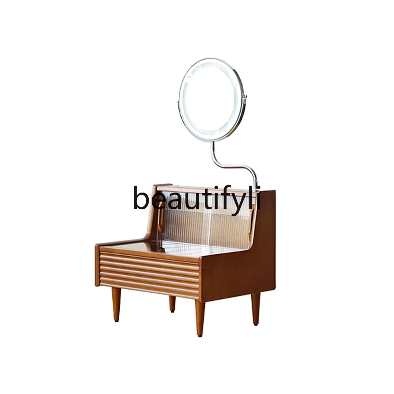 Retro bay window dresser bedroom solid wood makeup table small tatami makeup table
Retro bay window dresser bedroom solid wood makeup table small tatami makeup table