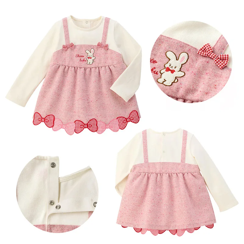 Baby Fake Two Tops Girls Cartoon Cute Rabbit Letter Embroidered Bow Long Sleeve T-Shirt
Baby Fake Two Tops Girls Cartoon Cute Rabbit Letter Embroidered Bow Long Sleeve T-Shirt