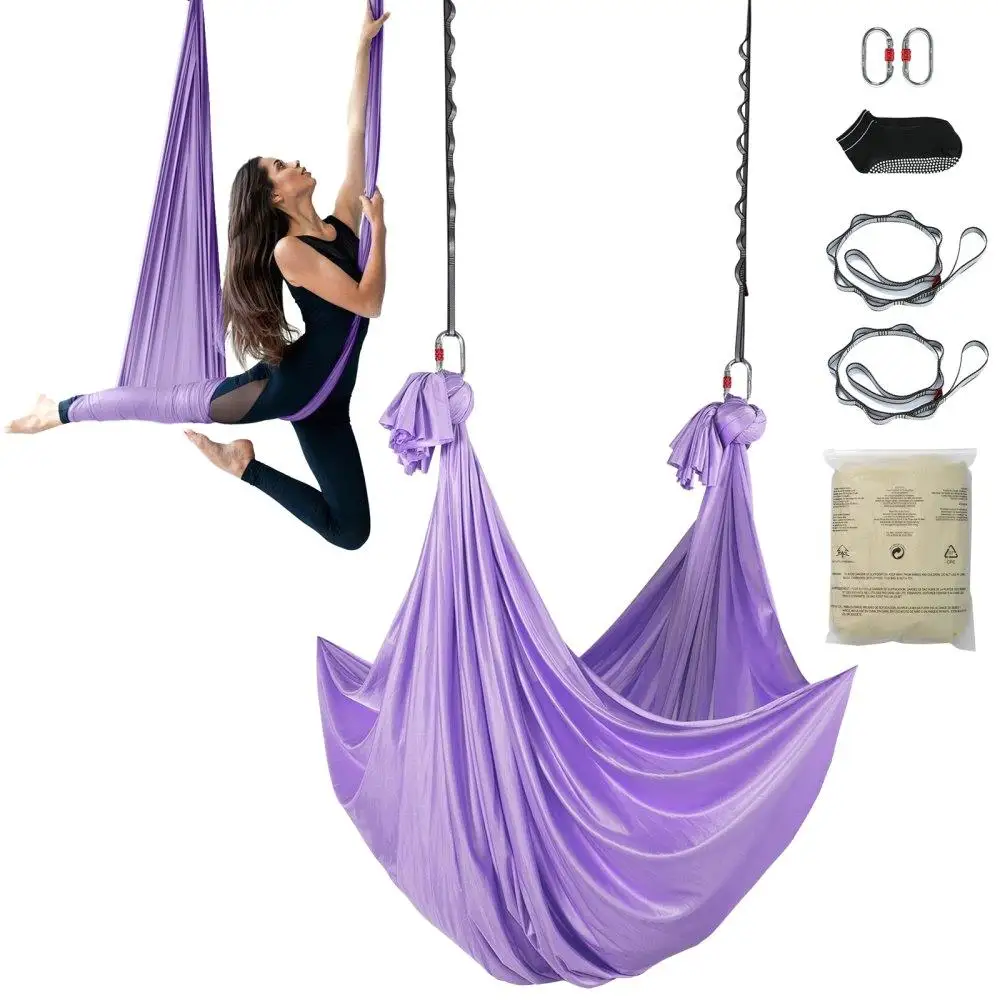Aerial Yoga Hammock & Swing, 4.4 Yards, Yoga Starter Kit with 100gsm Nylon Fabric, Full Rigging Hardware and Easy Set-up Guide,
Aerial Yoga Hammock & Swing, 4.4 Yards, Yoga Starter Kit with 100gsm Nylon Fabric, Full Rigging Hardware and Easy Set-up Guide,