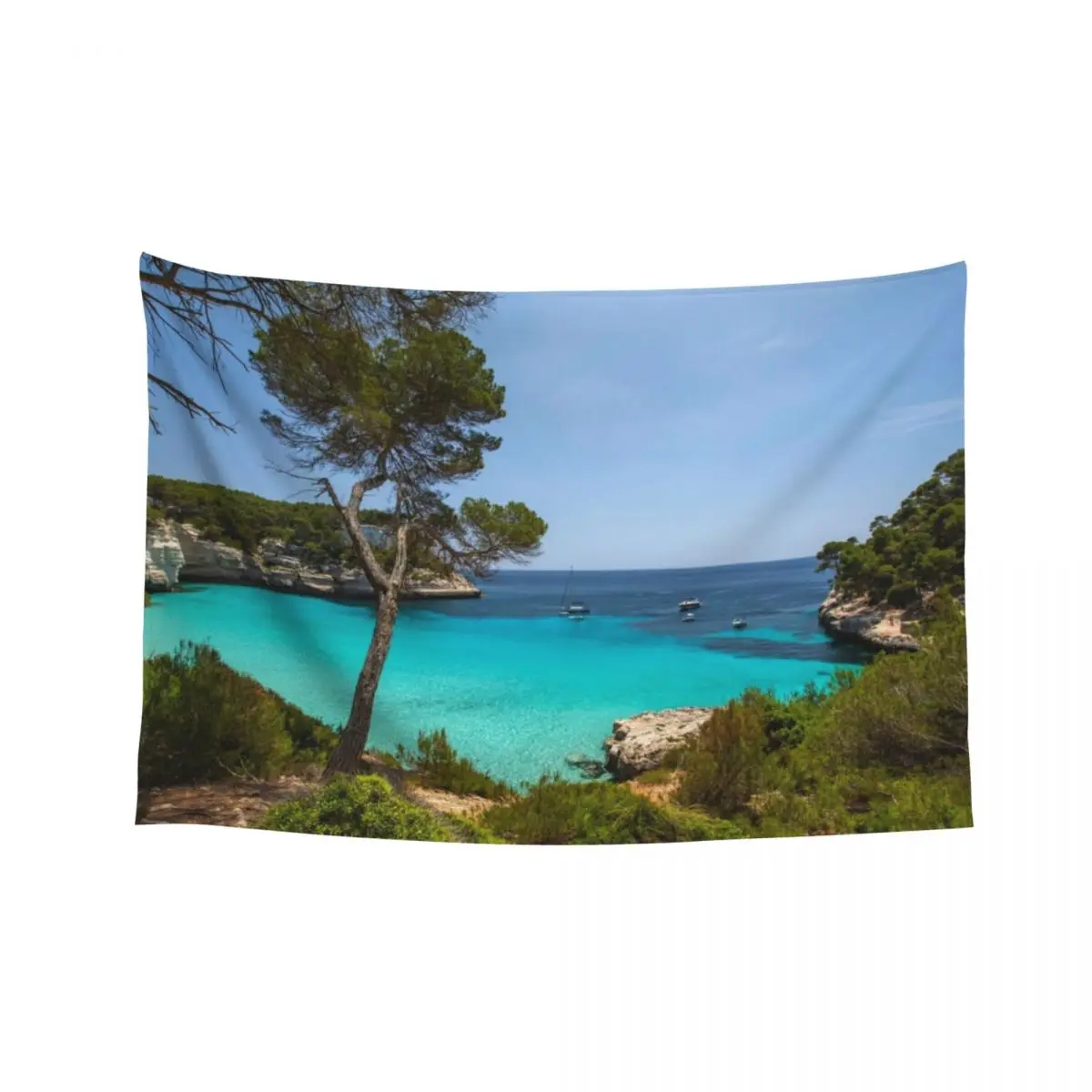 Clear blue sky, turquoise water, beach in Menorca Tapestry Japanese Room Decor Aesthetic Room Decorations House Decor Tapestry
Clear blue sky, turquoise water, beach in Menorca Tapestry Japanese Room Decor Aesthetic Room Decorations House Decor Tapestry