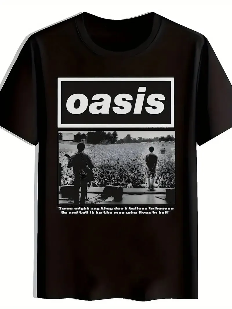 Rock Music Oasis Band T-Shirt, Men's Black Graphic Tee | Casual Unisex Adult App
Rock Music Oasis Band T-Shirt, Men's Black Graphic Tee | Casual Unisex Adult App