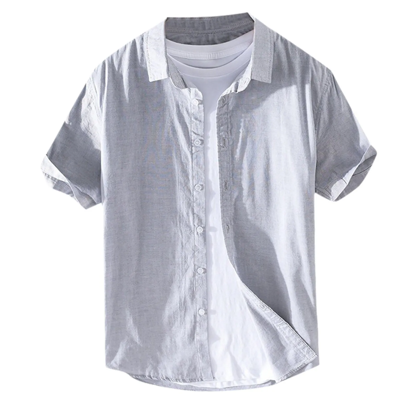 Men's Breathable Shirt Short Sleeve Loose 2024 Summer Fashion Thin Lapel Solid Color Cotton Linen Shirt Daily Shirts For Men
Men's Breathable Shirt Short Sleeve Loose 2024 Summer Fashion Thin Lapel Solid Color Cotton Linen Shirt Daily Shirts For Men