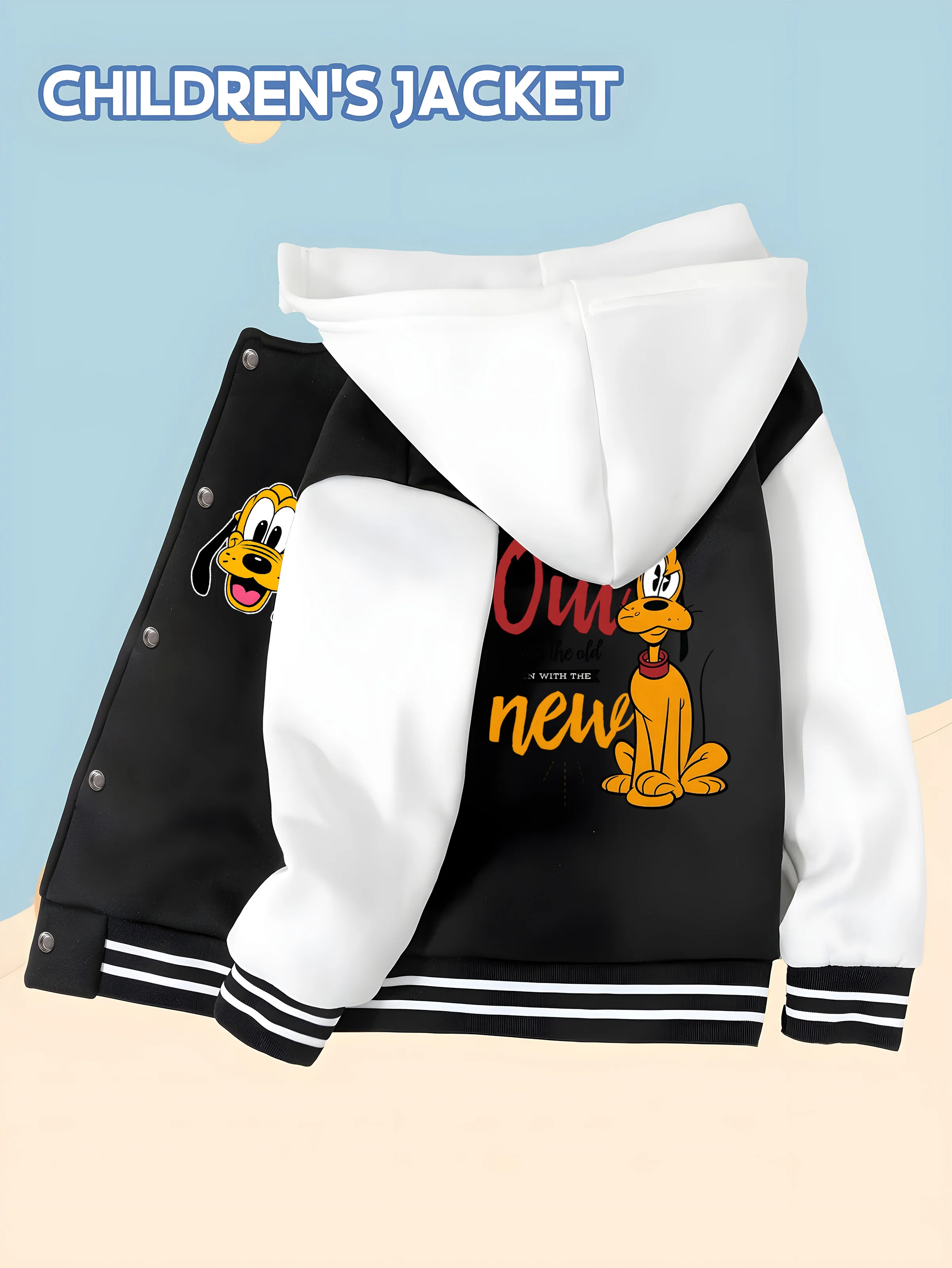 MINISO Disney Pluto Boys Baseball Jacket - Double-sided Disney Pluto print, soft fabric for a comfortable and casual look
MINISO Disney Pluto Boys Baseball Jacket - Double-sided Disney Pluto print, soft fabric for a comfortable and casual look