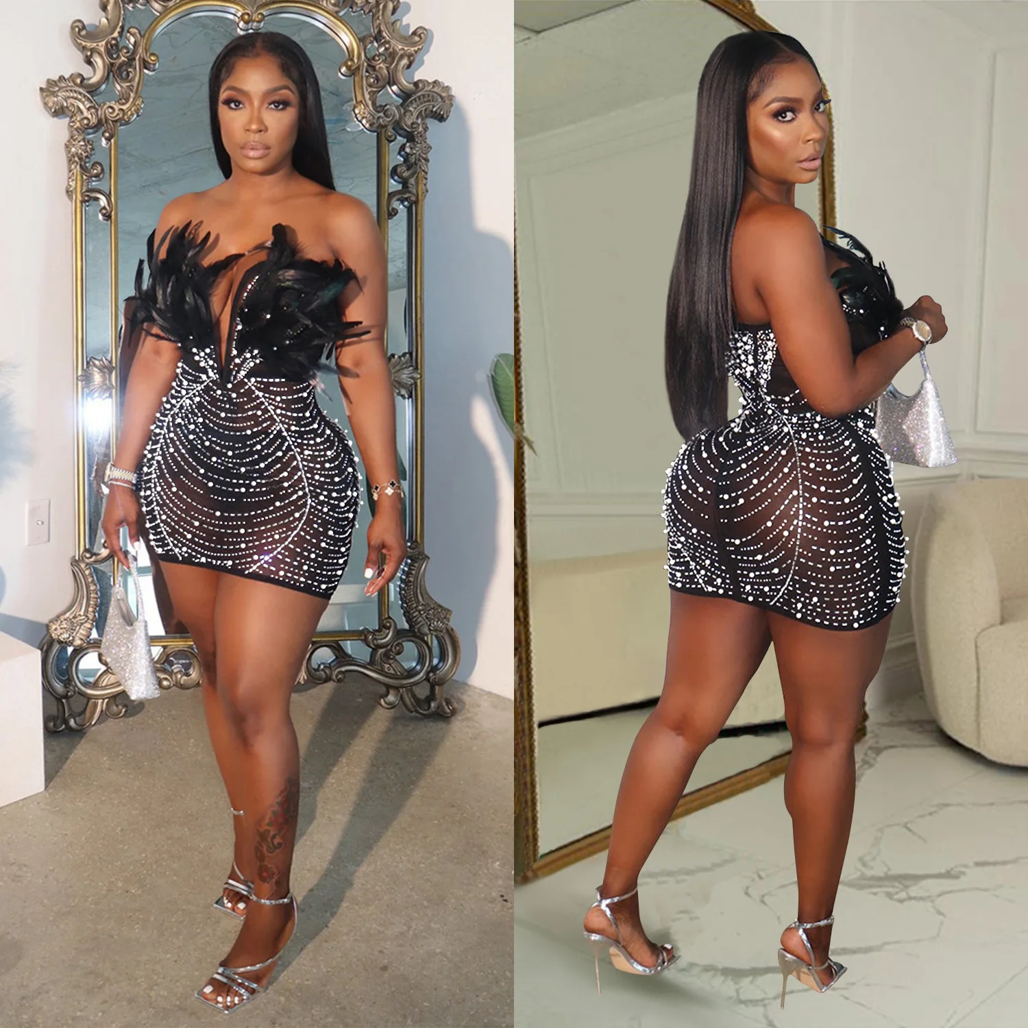 Rhinestone Feather Turkey Luxury Woman Evening Dress Sexy Club Outfit 2023 Summer Birthday Prom Female Bodycon Elegant Dresses
Rhinestone Feather Turkey Luxury Woman Evening Dress Sexy Club Outfit 2023 Summer Birthday Prom Female Bodycon Elegant Dresses
