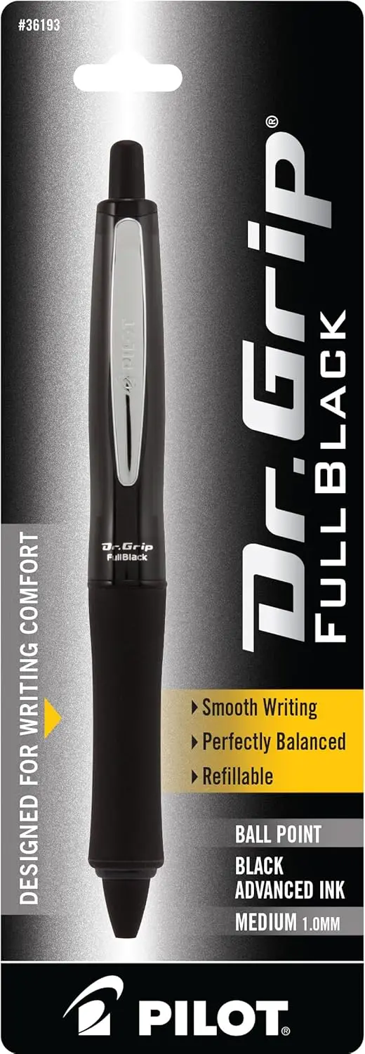 Ergonomic Retractable Ballpoint Pen, Medium Point, Black Ink, Refillable & Smooth Writing for Office, School, Journaling
Ergonomic Retractable Ballpoint Pen, Medium Point, Black Ink, Refillable & Smooth Writing for Office, School, Journaling