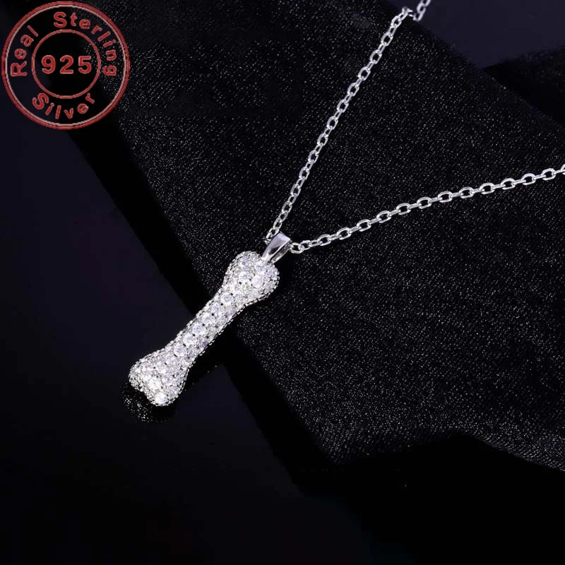 925 Silver Celebrity The Same Dog Bone Necklace Punk Style Women's Fashion Moissanite Collarbone Chain Hot Top1
925 Silver Celebrity The Same Dog Bone Necklace Punk Style Women's Fashion Moissanite Collarbone Chain Hot Top1
