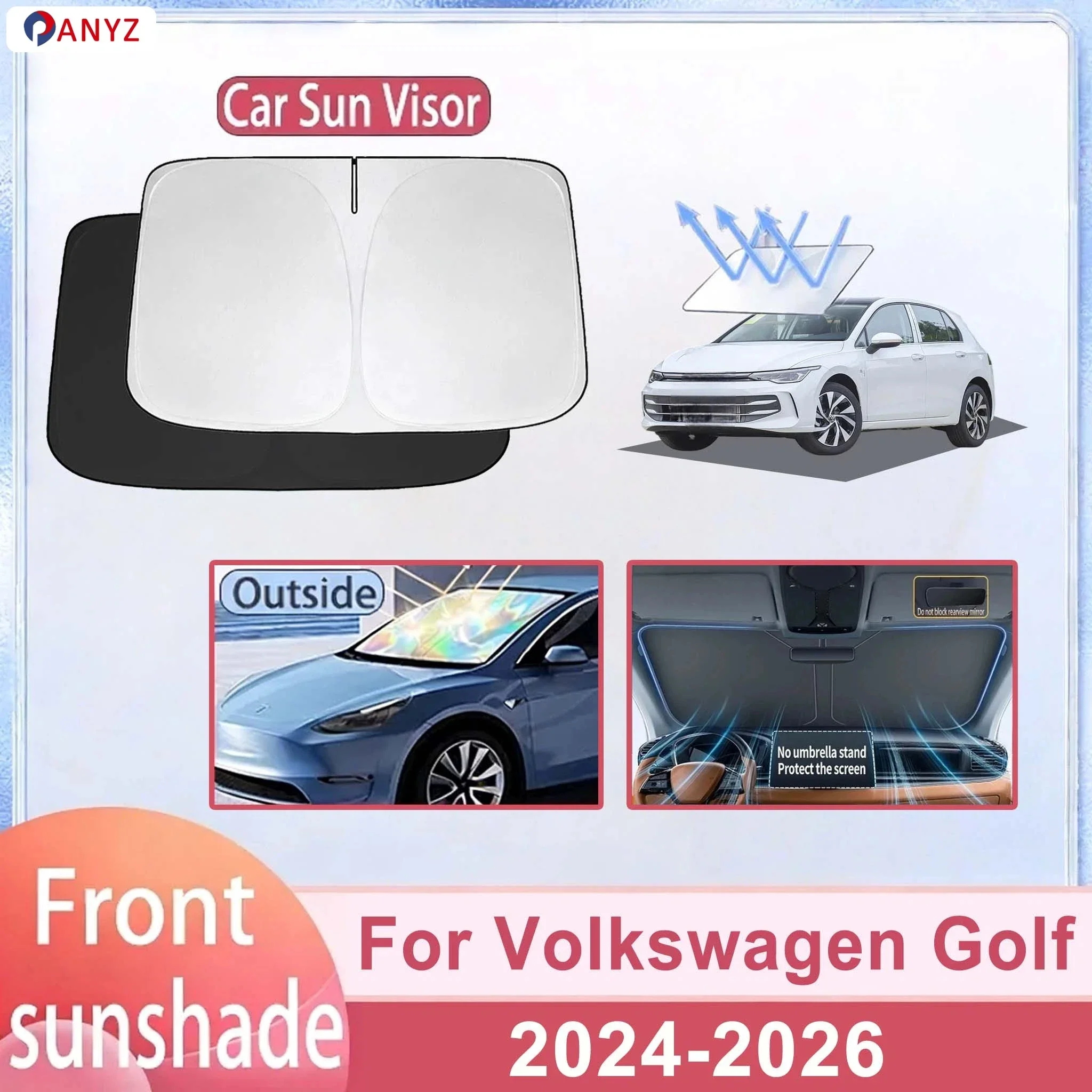 For Volkswagen Golf 2024-2026 Car Windshield Sunshade Cover Front Window Sun Shade Heat Insulation Summer Auto Accessories
For Volkswagen Golf 2024-2026 Car Windshield Sunshade Cover Front Window Sun Shade Heat Insulation Summer Auto Accessories