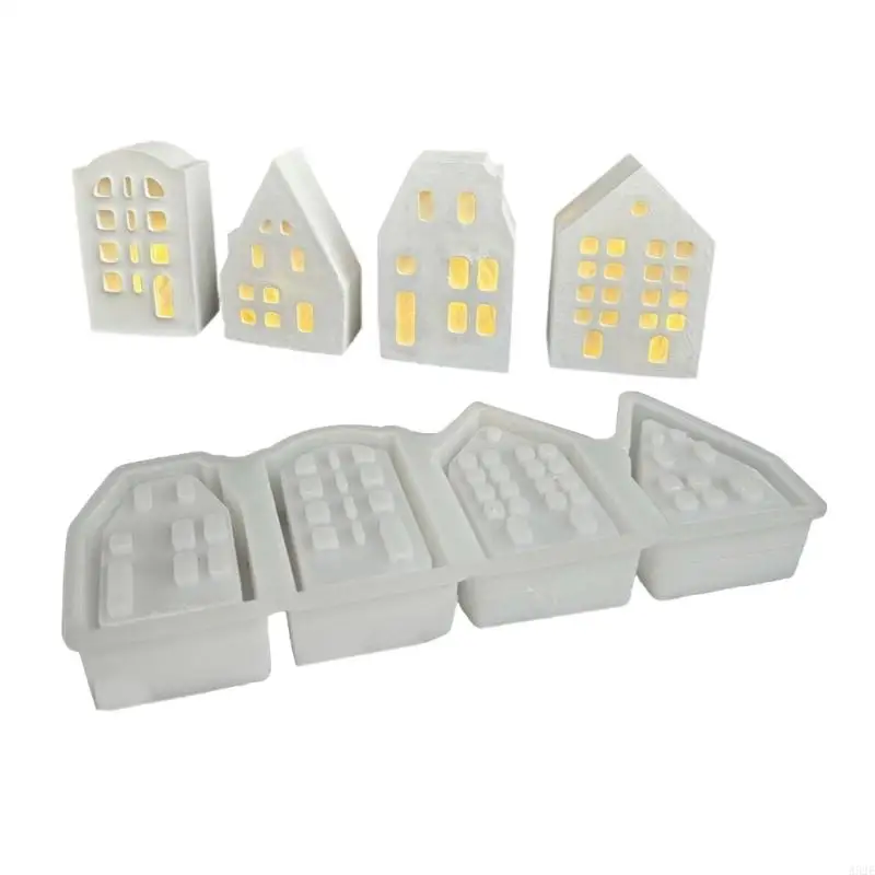 652F Tealight Holder Mould Flexible Silicone Mold for 4 House Shaped Light Gypsum Home Decoration Mold
652F Tealight Holder Mould Flexible Silicone Mold for 4 House Shaped Light Gypsum Home Decoration Mold