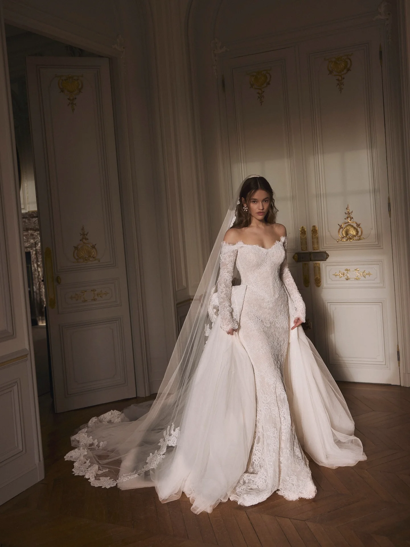 Customized Romantic Soft Sparkly Off Shoulder L Lace Mermaid Wedding Dress Overskirt Chapel Train Bridal Gown Vestidos De Novia
Customized Romantic Soft Sparkly Off Shoulder L Lace Mermaid Wedding Dress Overskirt Chapel Train Bridal Gown Vestidos De Novia