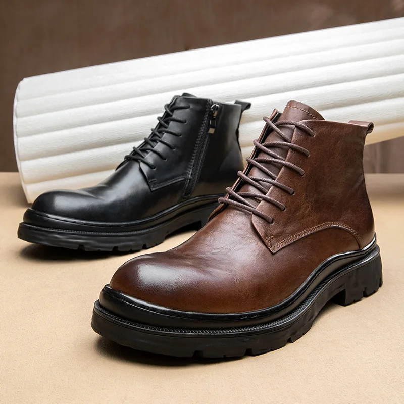 Vintage Genuine Leather Mens Boots Luxury Handmade Quality Comfortable Spring Platform Ankle Casual Business Social Shoes Male
Vintage Genuine Leather Mens Boots Luxury Handmade Quality Comfortable Spring Platform Ankle Casual Business Social Shoes Male