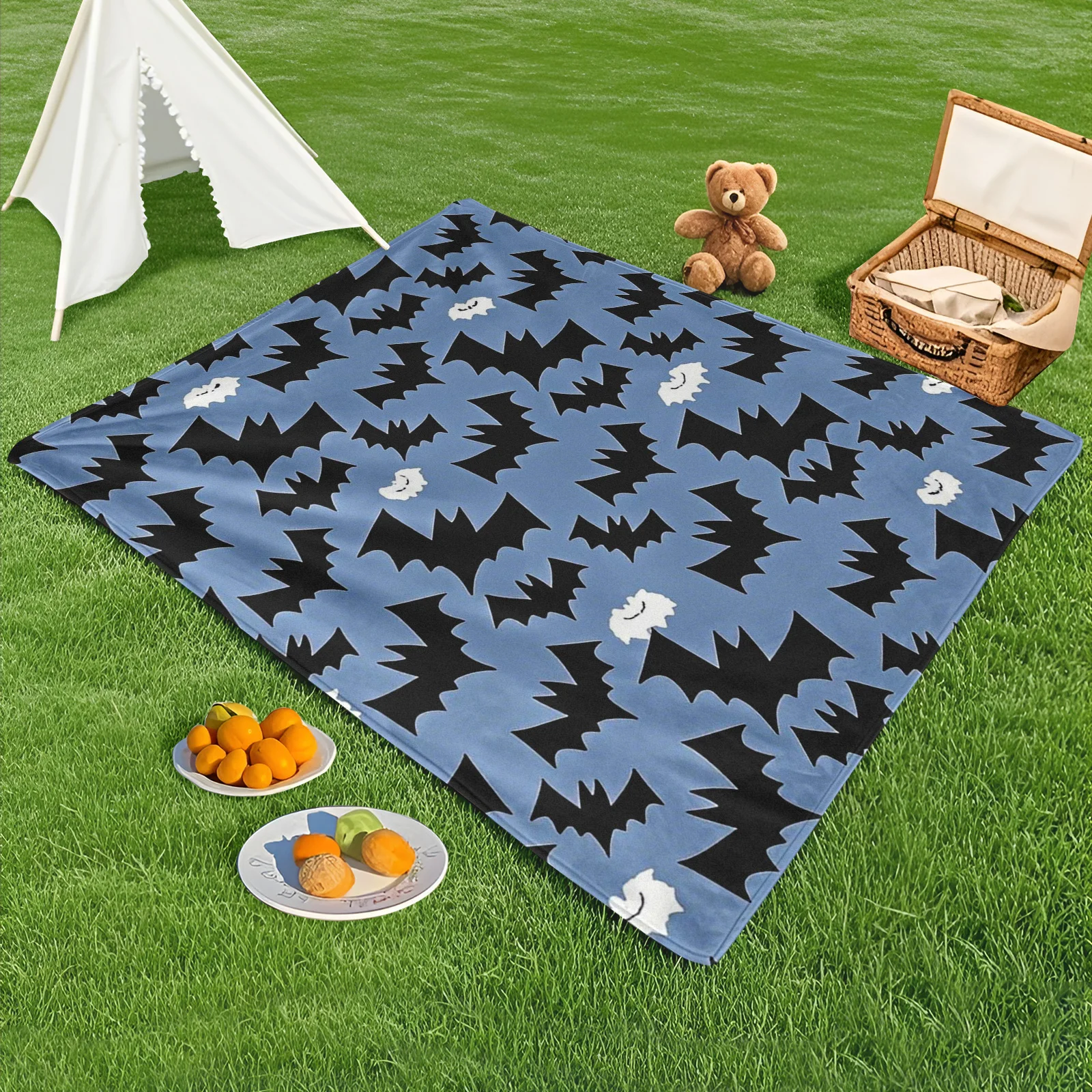 Bat Pattern In Blue And White Outdoor Blanket For Friends Gatherings And Modern Themed Decor Style
Bat Pattern In Blue And White Outdoor Blanket For Friends Gatherings And Modern Themed Decor Style