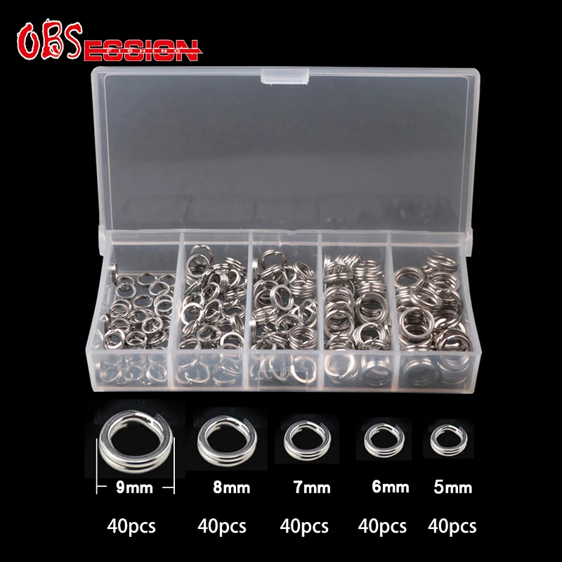 OBSESSION HT001 Flat Split Ring 200pcs BOX Stainless Steel Fishing Double Loop Flatted Split Rings For Bait Fishing Accessories
OBSESSION HT001 Flat Split Ring 200pcs BOX Stainless Steel Fishing Double Loop Flatted Split Rings For Bait Fishing Accessories