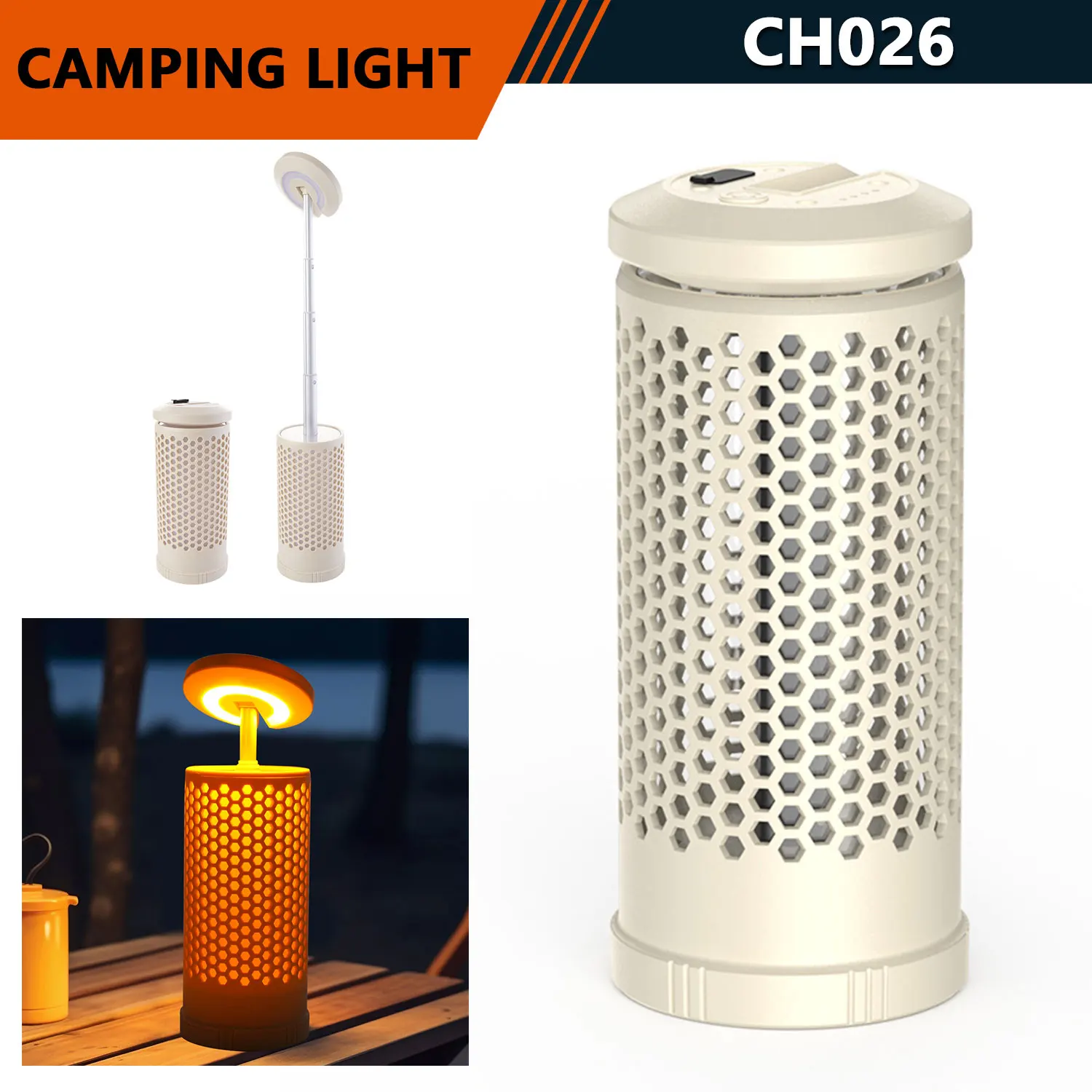 YEMAO G198 Portable Rechargeable Camping Lantern, 28 LED Telescopic, 2600mAh Honey Camping Lantern, 180° Rotatable, With Hook
YEMAO G198 Portable Rechargeable Camping Lantern, 28 LED Telescopic, 2600mAh Honey Camping Lantern, 180° Rotatable, With Hook