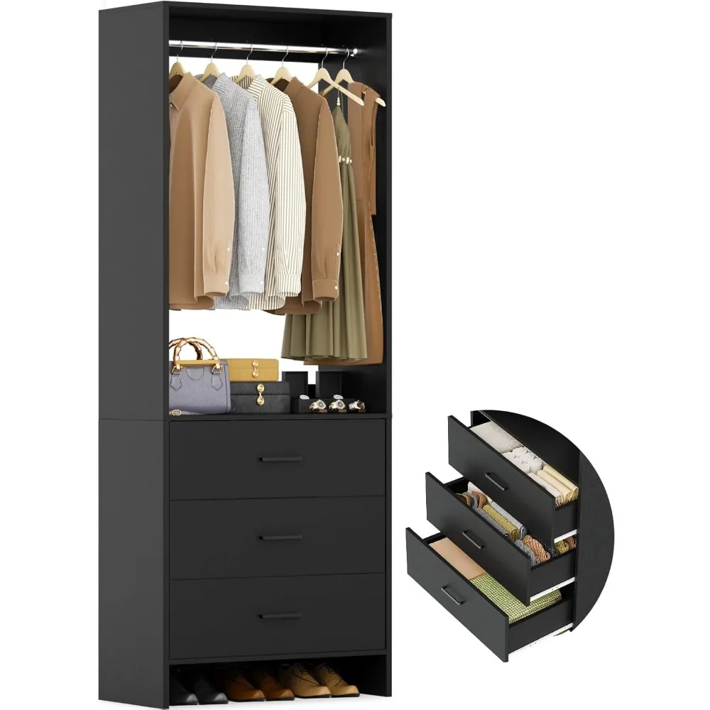 Aheaplus 2FT Closet System with 3 Drawers, 24’’ Closet Organizer, Wood Closet Organizer System, Walk-in Closet or Small Closets
Aheaplus 2FT Closet System with 3 Drawers, 24’’ Closet Organizer, Wood Closet Organizer System, Walk-in Closet or Small Closets