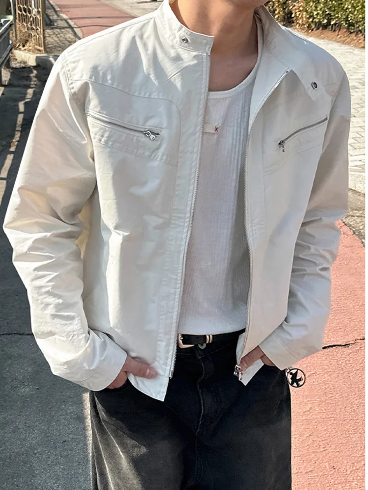 SYUHGFA Korean Style Trend Men's Stand Collar Jackets Outerwear Fashion Solid Color Zipper Casual Short Coat 2024 Autumn
SYUHGFA Korean Style Trend Men's Stand Collar Jackets Outerwear Fashion Solid Color Zipper Casual Short Coat 2024 Autumn