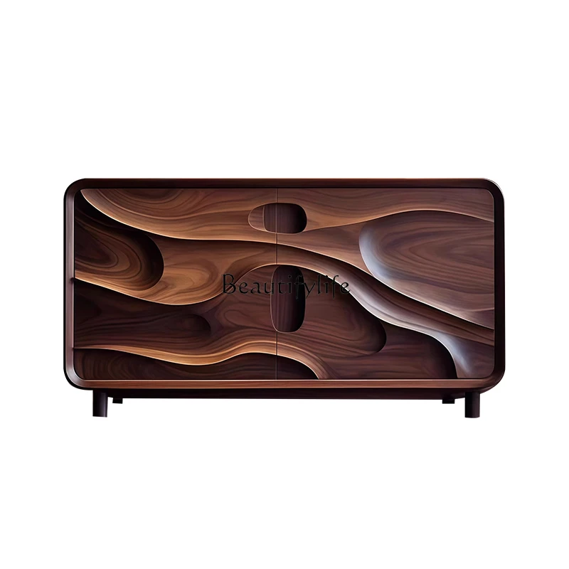 Vintage Style North American Black Walnut Solid Wood Chest of Drawers Living Room Wall Storage Designer Retro Sideboard
Vintage Style North American Black Walnut Solid Wood Chest of Drawers Living Room Wall Storage Designer Retro Sideboard