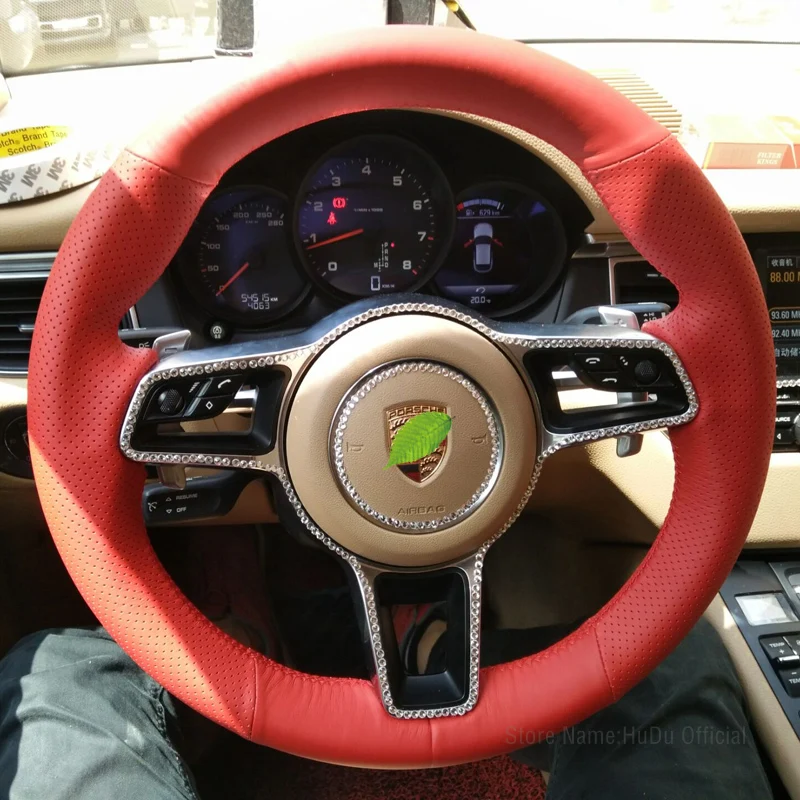 Красный гладкий и перфорированный кожаный чехол «сделай сам» для Porsche Cayenne Panamera 911 Macan 718, чехол на руль автомобиля, аксессуары для салона автомобиля
Красный гладкий и перфорированный кожаный чехол «сделай сам» для Porsche Cayenne Panamera 911 Macan 718, чехол на руль автомобиля, аксессуары для салона автомобиля