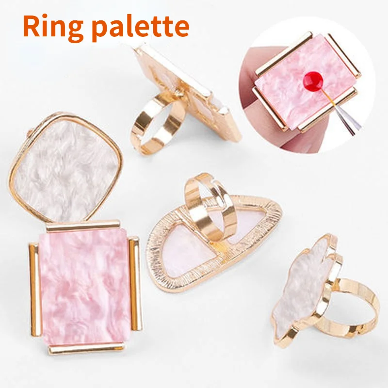 1Pc New Resin Stone Nail Art Palette Finger Ring False Nails Tips Drawing Color Mixing Display DIY Manicure Polish Gel Tool
1Pc New Resin Stone Nail Art Palette Finger Ring False Nails Tips Drawing Color Mixing Display DIY Manicure Polish Gel Tool