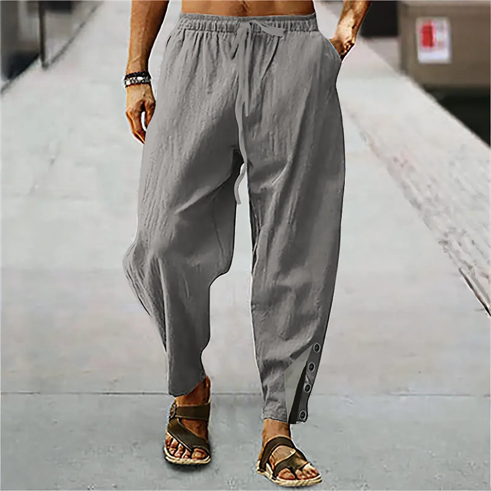 Men'S Cotton Linen Breathable Thin Pants Male Spring Autumn Solid Color Linen Trousers Slim Fit Fitness Sport Pencil Pants
Men'S Cotton Linen Breathable Thin Pants Male Spring Autumn Solid Color Linen Trousers Slim Fit Fitness Sport Pencil Pants
