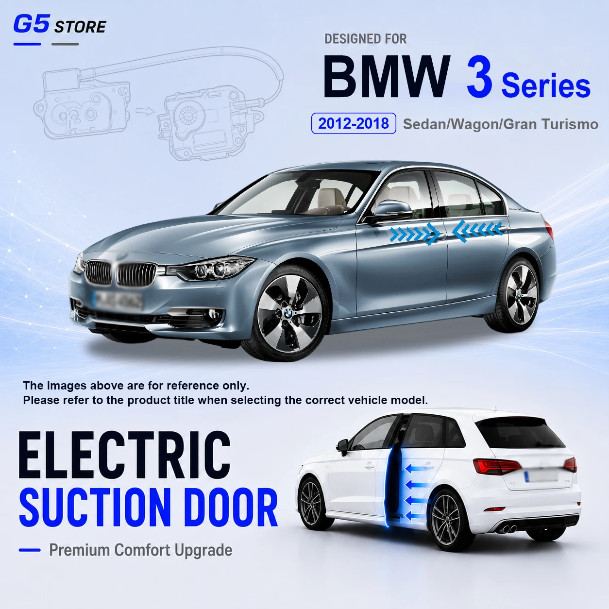 For BMW 3 Series F30 F31 F34 2012-2018 Car Electric Suction Door Power-assisted Closing Door Soft-close Function
For BMW 3 Series F30 F31 F34 2012-2018 Car Electric Suction Door Power-assisted Closing Door Soft-close Function