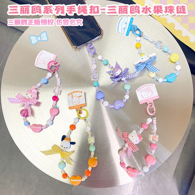 New Sanrio Hello Kitty Phone Pendant Anime Kuromi Multiple Styles Beaded Phone Case Chain Keychain Backpack Accessories Gift
New Sanrio Hello Kitty Phone Pendant Anime Kuromi Multiple Styles Beaded Phone Case Chain Keychain Backpack Accessories Gift
