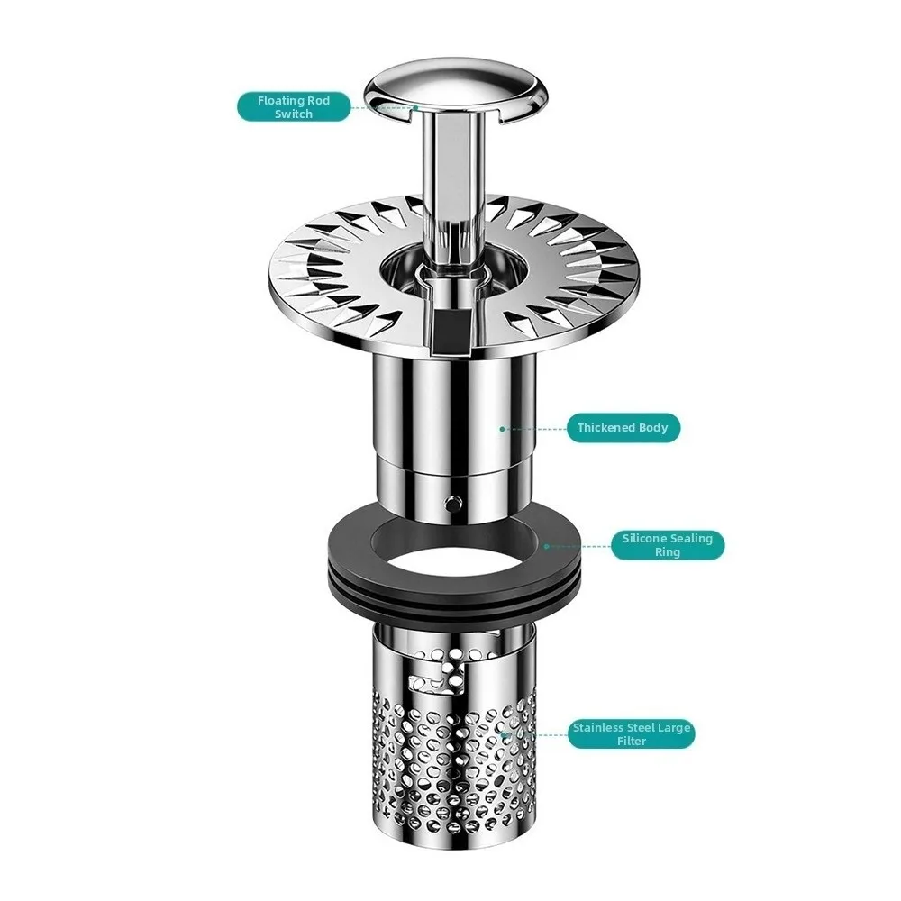 New Self-draining Floor Drain Core Auto Open Anti-Odor Deodorizing Drain Anti-Clog Universal Sink Strainer Household
New Self-draining Floor Drain Core Auto Open Anti-Odor Deodorizing Drain Anti-Clog Universal Sink Strainer Household