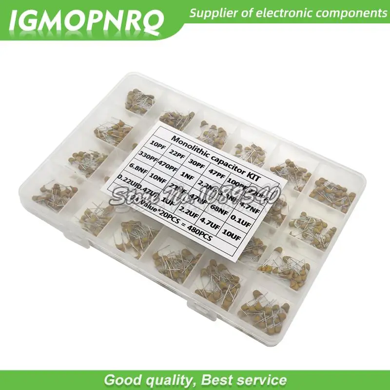 24values*20PCS =480PCS/lot Monolithic Ceramic Capacitor 10pF~10uF,ceramic capacitor Assorted Kit + BOX igmopnrq
24values*20PCS =480PCS/lot Monolithic Ceramic Capacitor 10pF~10uF,ceramic capacitor Assorted Kit + BOX igmopnrq