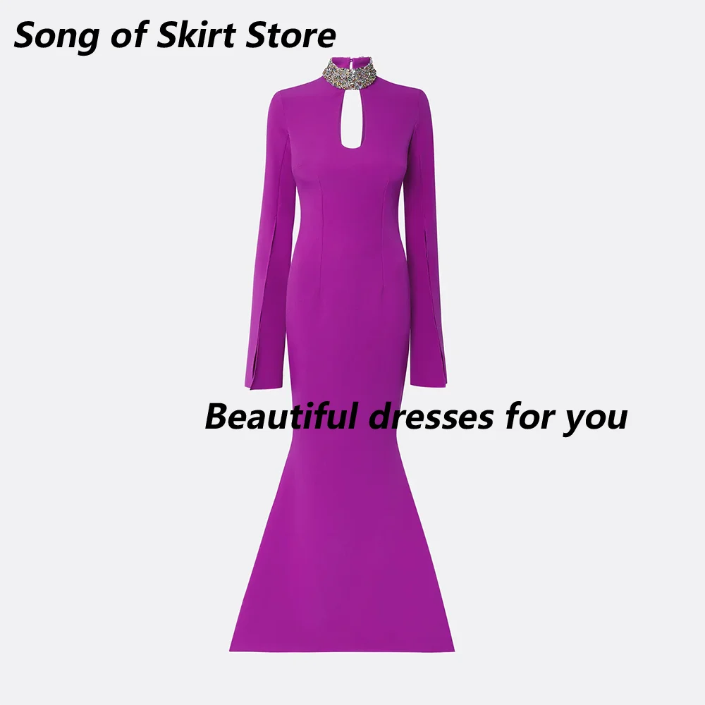 Luxury Evening Dress Crystal High Neck Long Sleeves Cut Out Evening Gowns for Women 2025 Mermaid Elegant Formal Dress Customized
Luxury Evening Dress Crystal High Neck Long Sleeves Cut Out Evening Gowns for Women 2025 Mermaid Elegant Formal Dress Customized
