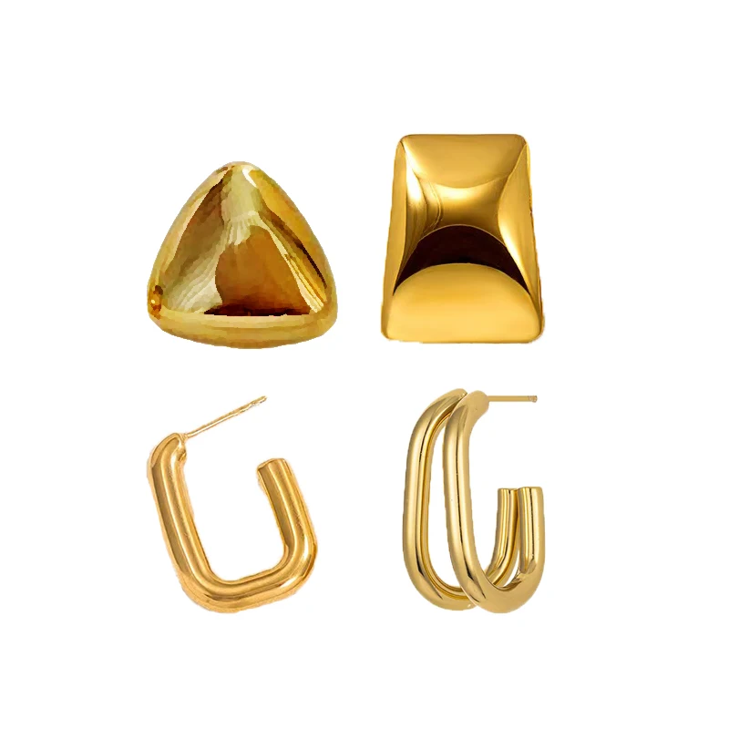 Love Heart shaped Golden Geometric Women Stud Earrings Stainless Steel Earring For Girls Elegant Jewelry Gifts
Love Heart shaped Golden Geometric Women Stud Earrings Stainless Steel Earring For Girls Elegant Jewelry Gifts