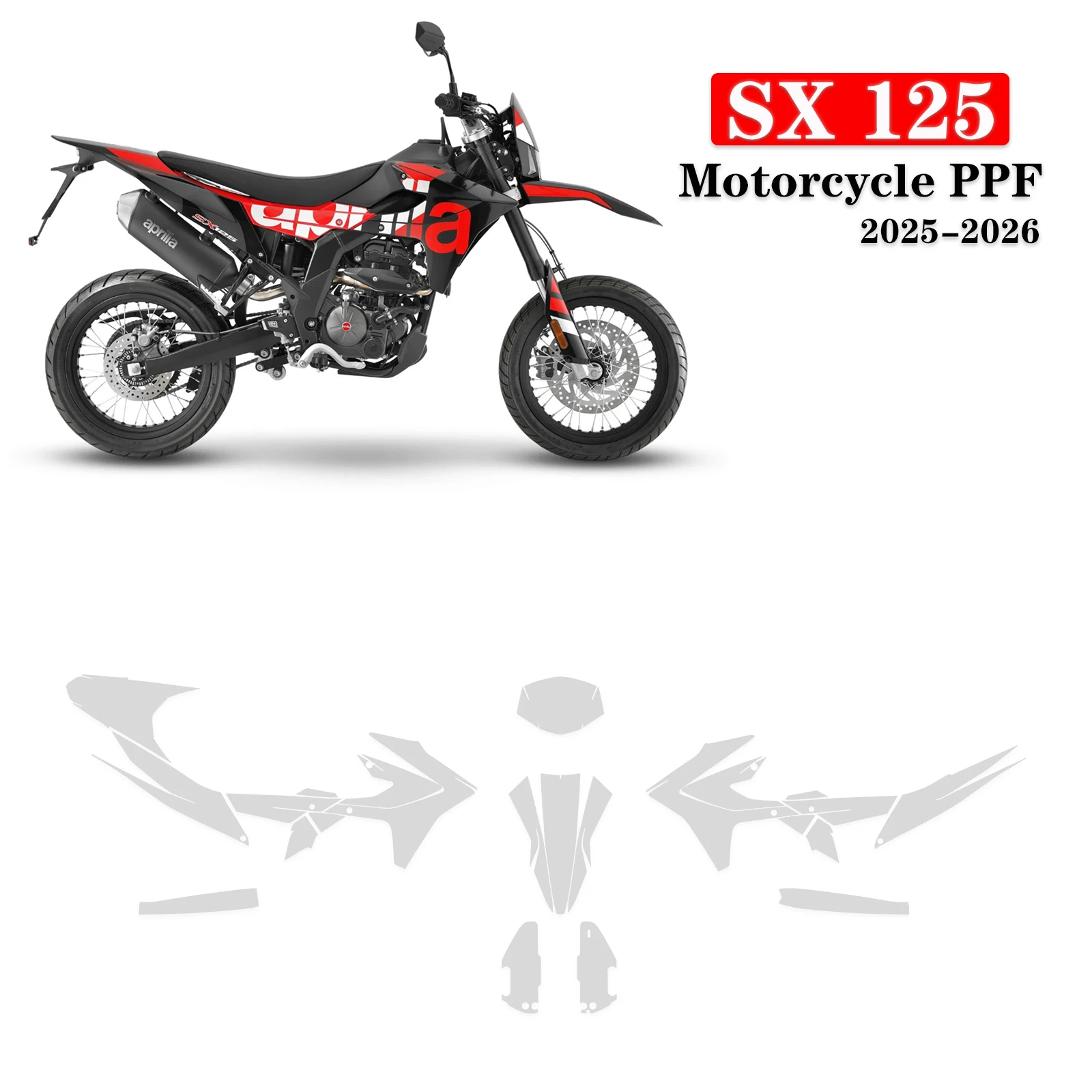 For Aprilia SX 125 PPF SX 125 TPU Motorcycle Paint Protection Film Anti-scratch Transparent Protective Sticker 2025-2026
For Aprilia SX 125 PPF SX 125 TPU Motorcycle Paint Protection Film Anti-scratch Transparent Protective Sticker 2025-2026