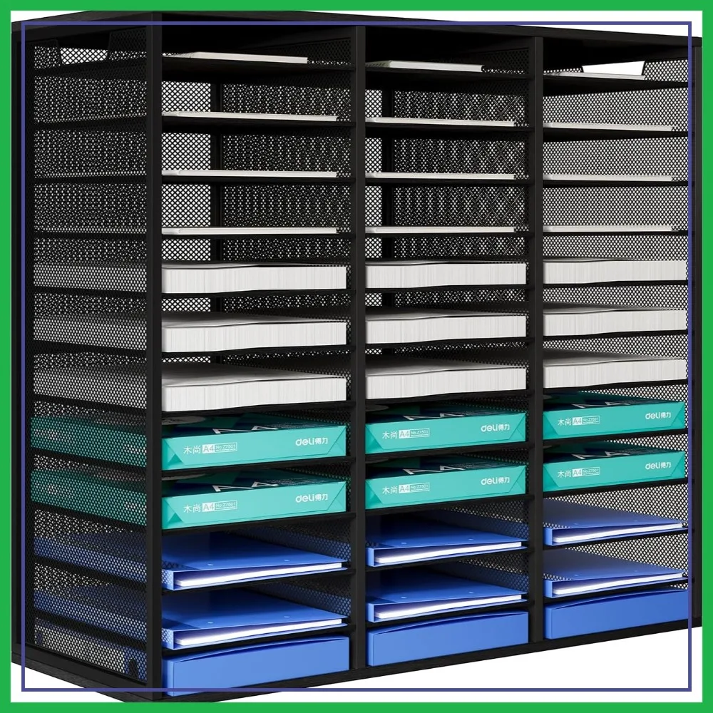 36-Compartment Mail Sorter, Adjustable Countertop Holder, Heavy Duty Literature Organizer for Office, Home, School, Black
36-Compartment Mail Sorter, Adjustable Countertop Holder, Heavy Duty Literature Organizer for Office, Home, School, Black