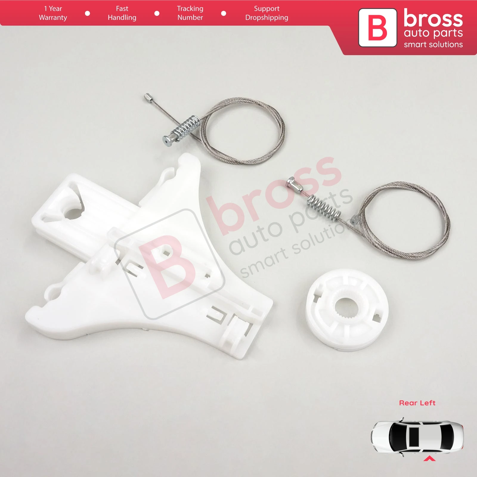 BWR244 Electrical Window Regulator Repair Kit Rear Left Door for VW Passat B5 B5.5 3B 3BG Skoda Superb MK1 3U 3B5839461
BWR244 Electrical Window Regulator Repair Kit Rear Left Door for VW Passat B5 B5.5 3B 3BG Skoda Superb MK1 3U 3B5839461