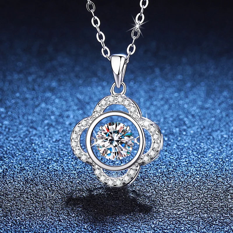 Platinum PT95018k Gold Necklace, Women's Moissanite Pendant, Agile Clover Pendant, Women's 1-carat Moissanite Necklace
Platinum PT95018k Gold Necklace, Women's Moissanite Pendant, Agile Clover Pendant, Women's 1-carat Moissanite Necklace