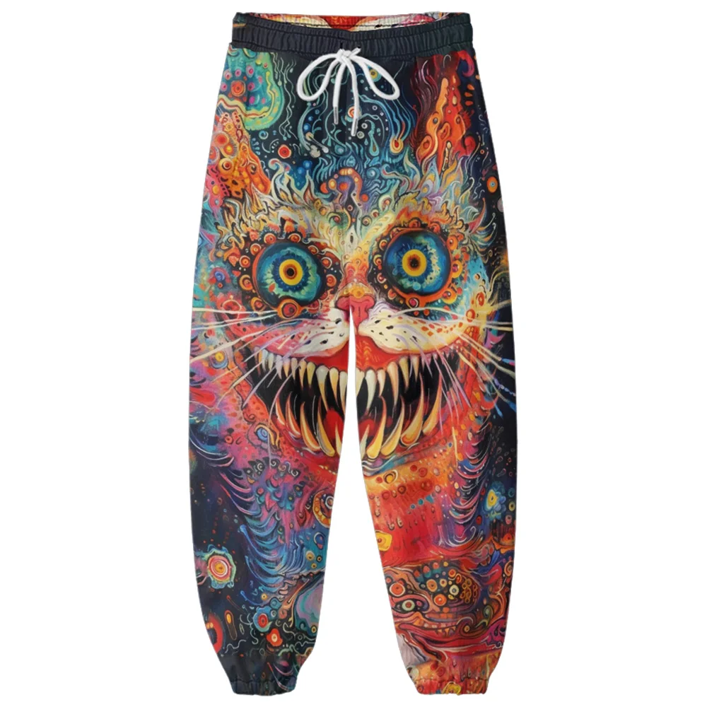 Spring and fall clothing thin pants Cute Big Eye Cat Color Printed Work Pants Everyday Versatile Casual Pants
Spring and fall clothing thin pants Cute Big Eye Cat Color Printed Work Pants Everyday Versatile Casual Pants