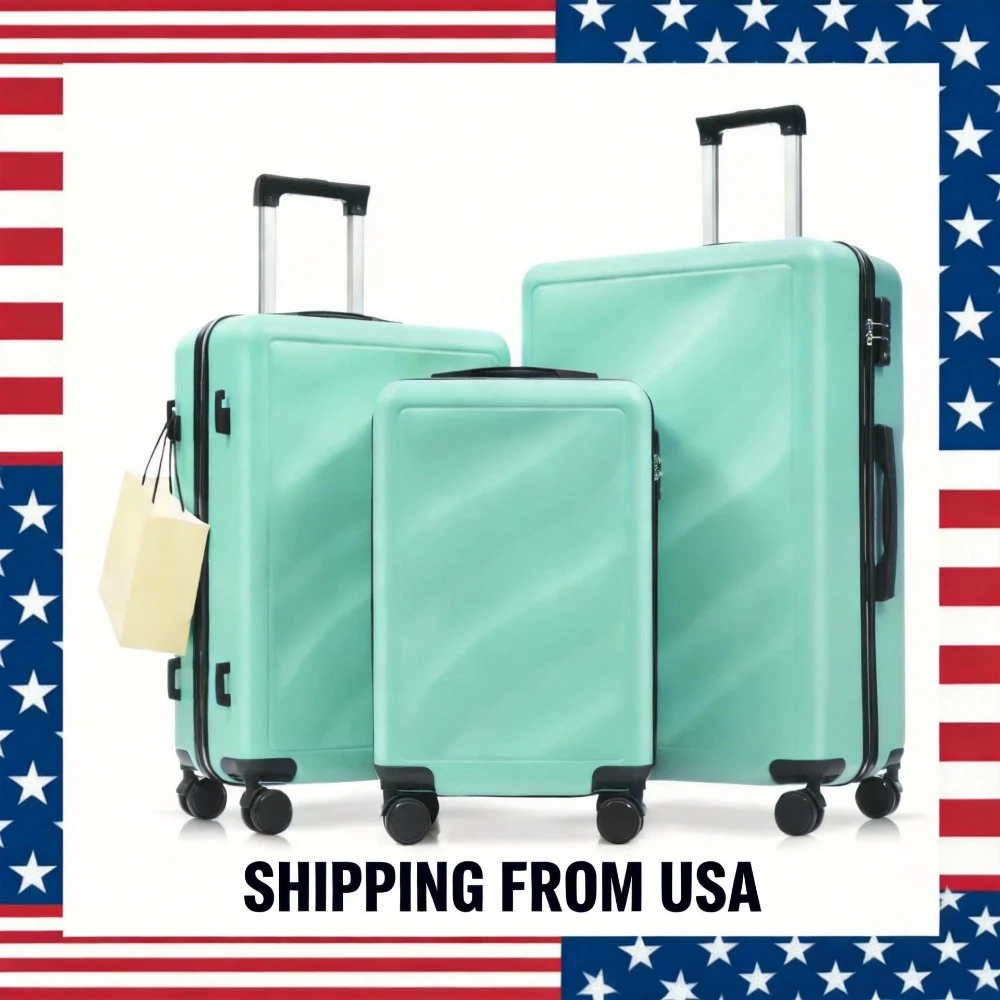 Набор из 3 чемоданов, прочные чемоданы из ABS-пластика с колесами-спиннерами и замком TSA, ручная и регистрируемая багажная сумка
Набор из 3 чемоданов, прочные чемоданы из ABS-пластика с колесами-спиннерами и замком TSA, ручная и регистрируемая багажная сумка