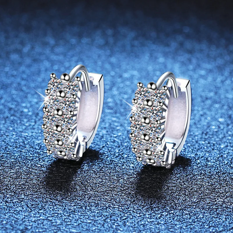 S925 Silver Mossan Diamond Earrings for Women Simple Exquisite Earring 2025 New Fashion Mosan stone Female Ear Stud
S925 Silver Mossan Diamond Earrings for Women Simple Exquisite Earring 2025 New Fashion Mosan stone Female Ear Stud