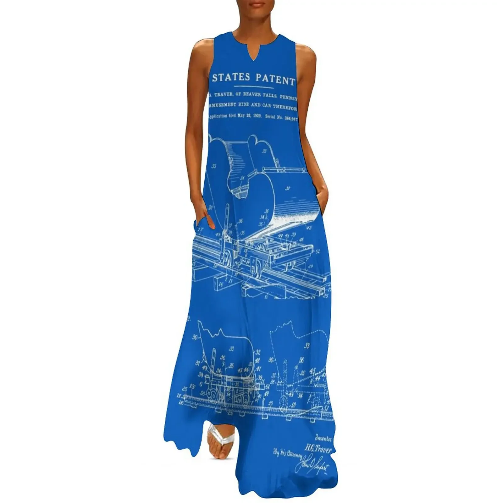 Roller Coaster Patent - Blueprint Long Dress dresses for special events Beachwear dresses for official occasions Dress
Roller Coaster Patent - Blueprint Long Dress dresses for special events Beachwear dresses for official occasions Dress