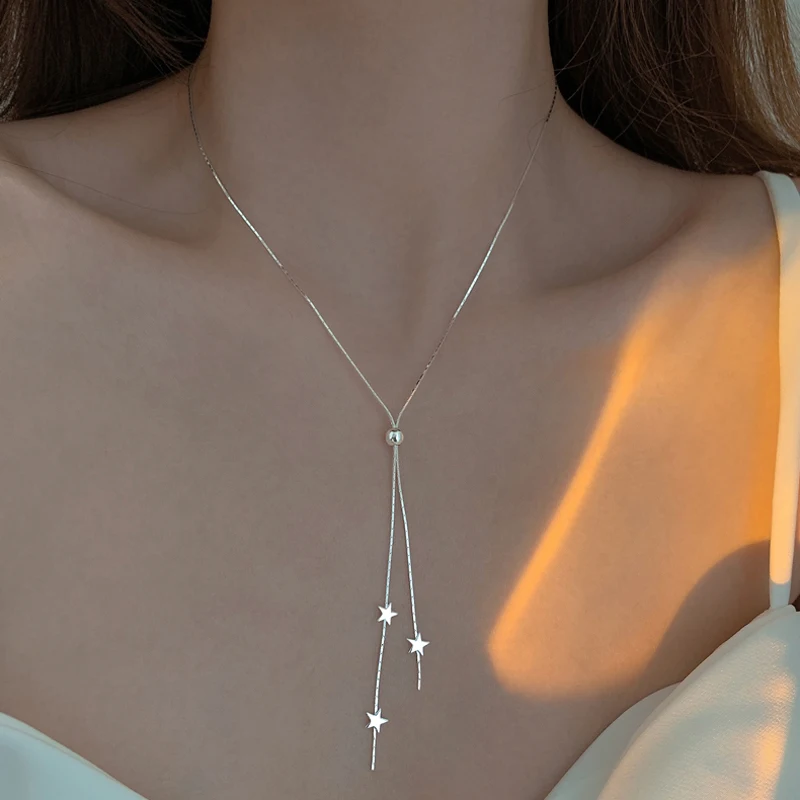 2025 925 Sterling Silver Pulling Stars Adjustable Necklace Charms Chain Choker Necklaces For Women Party Gifts Fine Jewelry
2025 925 Sterling Silver Pulling Stars Adjustable Necklace Charms Chain Choker Necklaces For Women Party Gifts Fine Jewelry