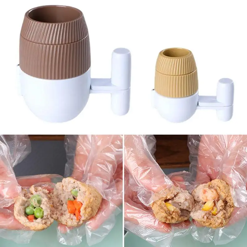 Meatball Maker 2Pcs Non Stick Rice Ball Mold Equipped With A Pressure Hole Cover Easy To Use For Fish Beef Meatballs And Hamburg
Meatball Maker 2Pcs Non Stick Rice Ball Mold Equipped With A Pressure Hole Cover Easy To Use For Fish Beef Meatballs And Hamburg