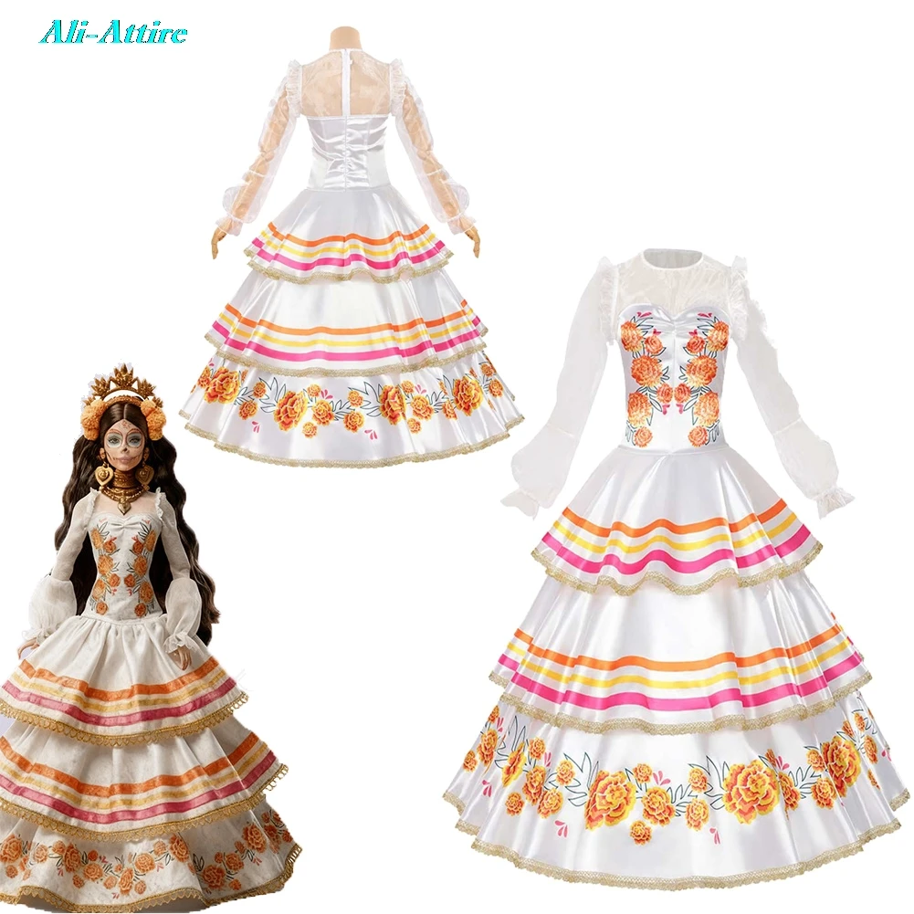 Day of the Dead Cosplay La Catrina Dresses Clothes Women Adult Party Disguise Roleplay Halloween Costume Carnival Outfits Suits
Day of the Dead Cosplay La Catrina Dresses Clothes Women Adult Party Disguise Roleplay Halloween Costume Carnival Outfits Suits