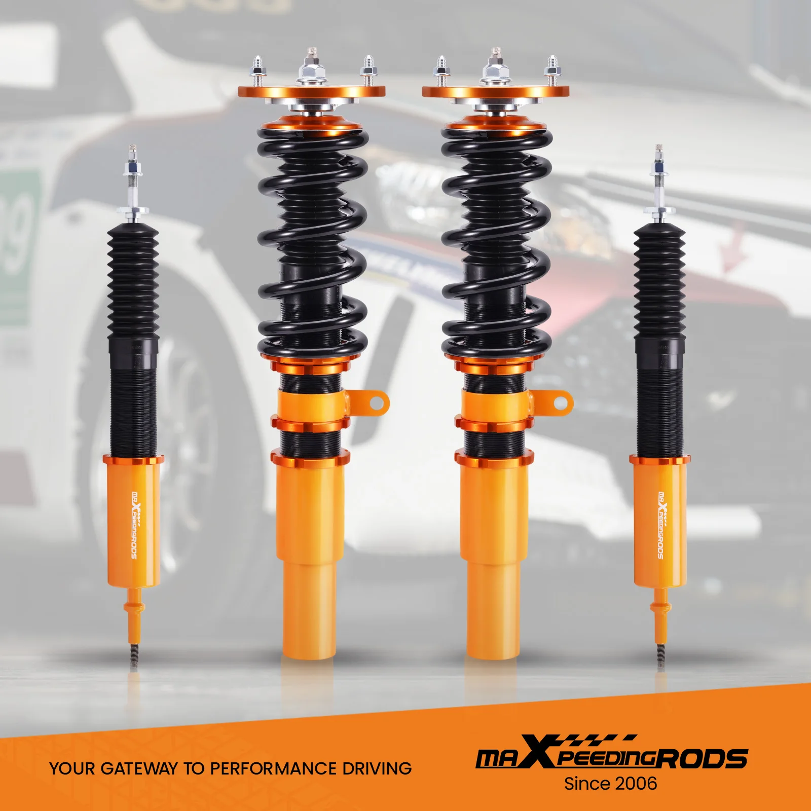 24 Way Damper Adjustable Coilovers Suspension Lowering Kit for BMW 3-Series(E90/E91)(RWD) 2006-2013 Excludes M3
24 Way Damper Adjustable Coilovers Suspension Lowering Kit for BMW 3-Series(E90/E91)(RWD) 2006-2013 Excludes M3