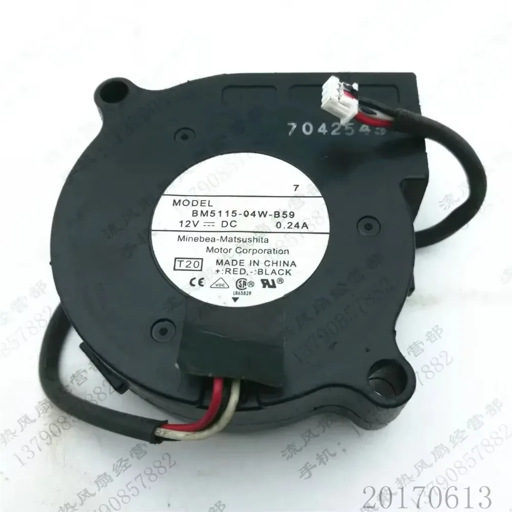 NMB-MAT BM5115-04W-B59 T20 Square Fan DC 12V 0.24A 50x50x15mm 3-Wwire
NMB-MAT BM5115-04W-B59 T20 Square Fan DC 12V 0.24A 50x50x15mm 3-Wwire