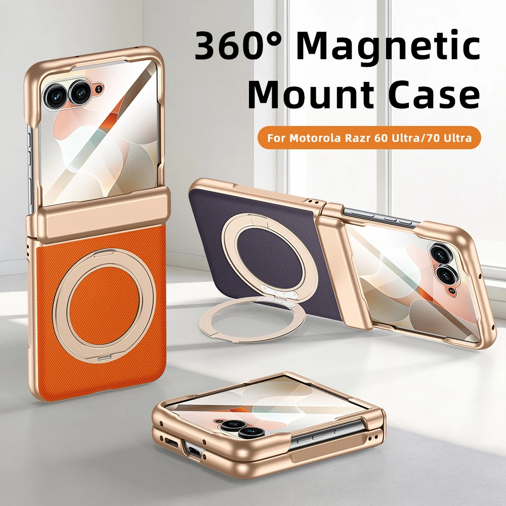 Plating Leather Funda For Motorola Razr 60 Ultra 70 Ultra Hinge Case Rotate Magnetic Ring Stand Cover with Small Screen Film
Plating Leather Funda For Motorola Razr 60 Ultra 70 Ultra Hinge Case Rotate Magnetic Ring Stand Cover with Small Screen Film