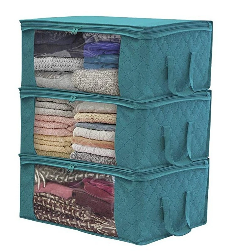 3PCS Non woven dust bag folding storage cotton quilt bag wardrobe clothing sorting box storage bag
3PCS Non woven dust bag folding storage cotton quilt bag wardrobe clothing sorting box storage bag