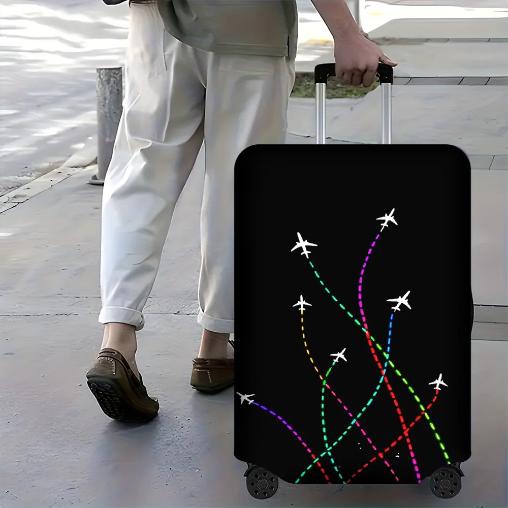 1-piece abstract aircraft print luggage cover for 18 – 32-inch luggage; dust-resistant and resilient travel accessory with vi
1-piece abstract aircraft print luggage cover for 18 – 32-inch luggage; dust-resistant and resilient travel accessory with vi