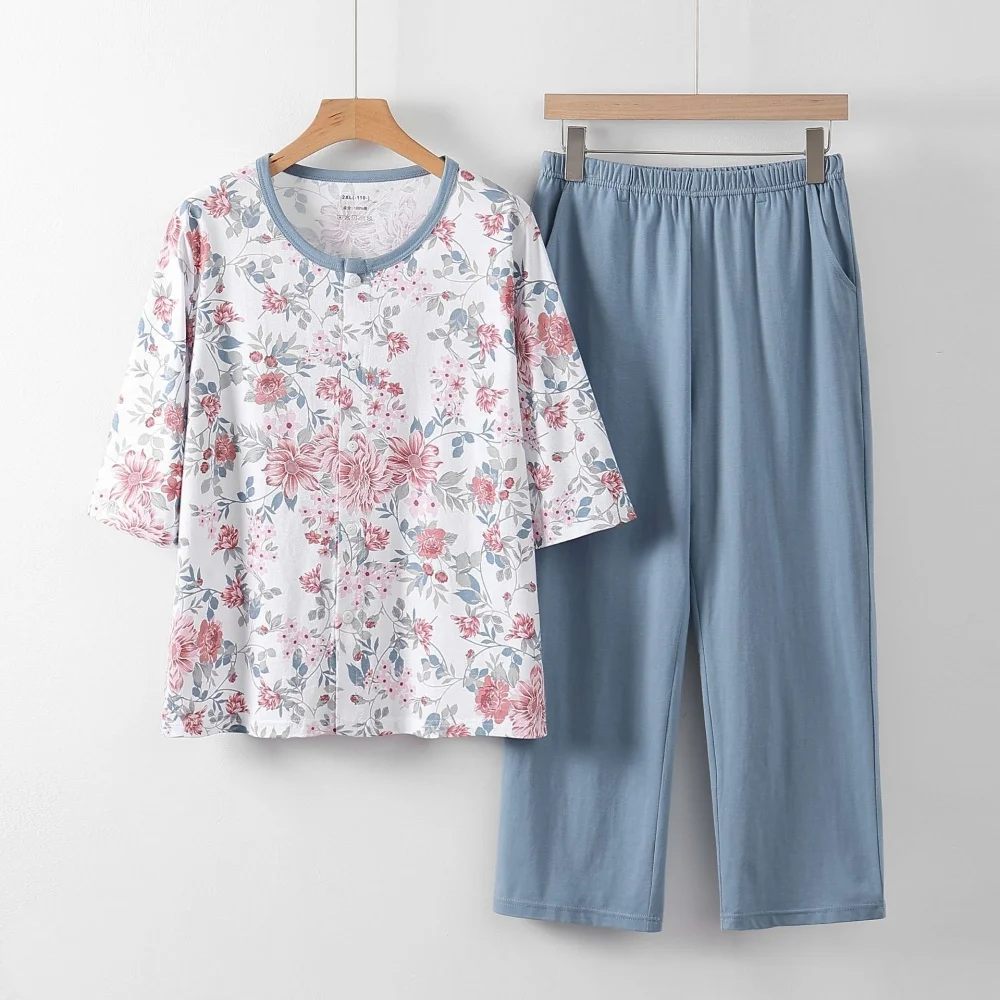 Summer Pajamas Set Of Clothes 2XL-6XL Large Sleepwear Women Nightwear Pure Cotton Home Wear Ladies Nightwears Soft Pijama
Summer Pajamas Set Of Clothes 2XL-6XL Large Sleepwear Women Nightwear Pure Cotton Home Wear Ladies Nightwears Soft Pijama