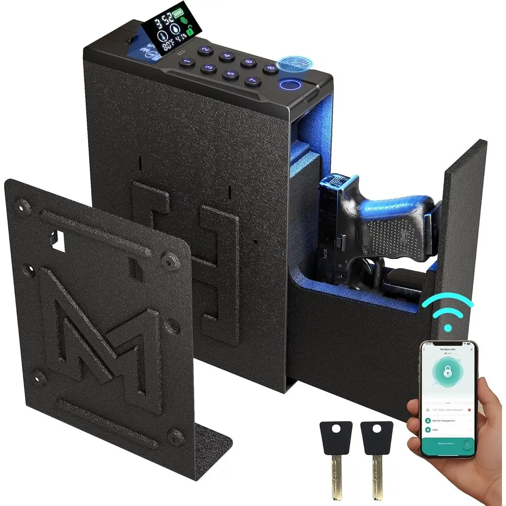 Quick Access Gun Safe with Fingerprint, Key, and Pin Code for Handguns, Rifles, Pistols, Lock Boxes, and Storage Solutions
Quick Access Gun Safe with Fingerprint, Key, and Pin Code for Handguns, Rifles, Pistols, Lock Boxes, and Storage Solutions